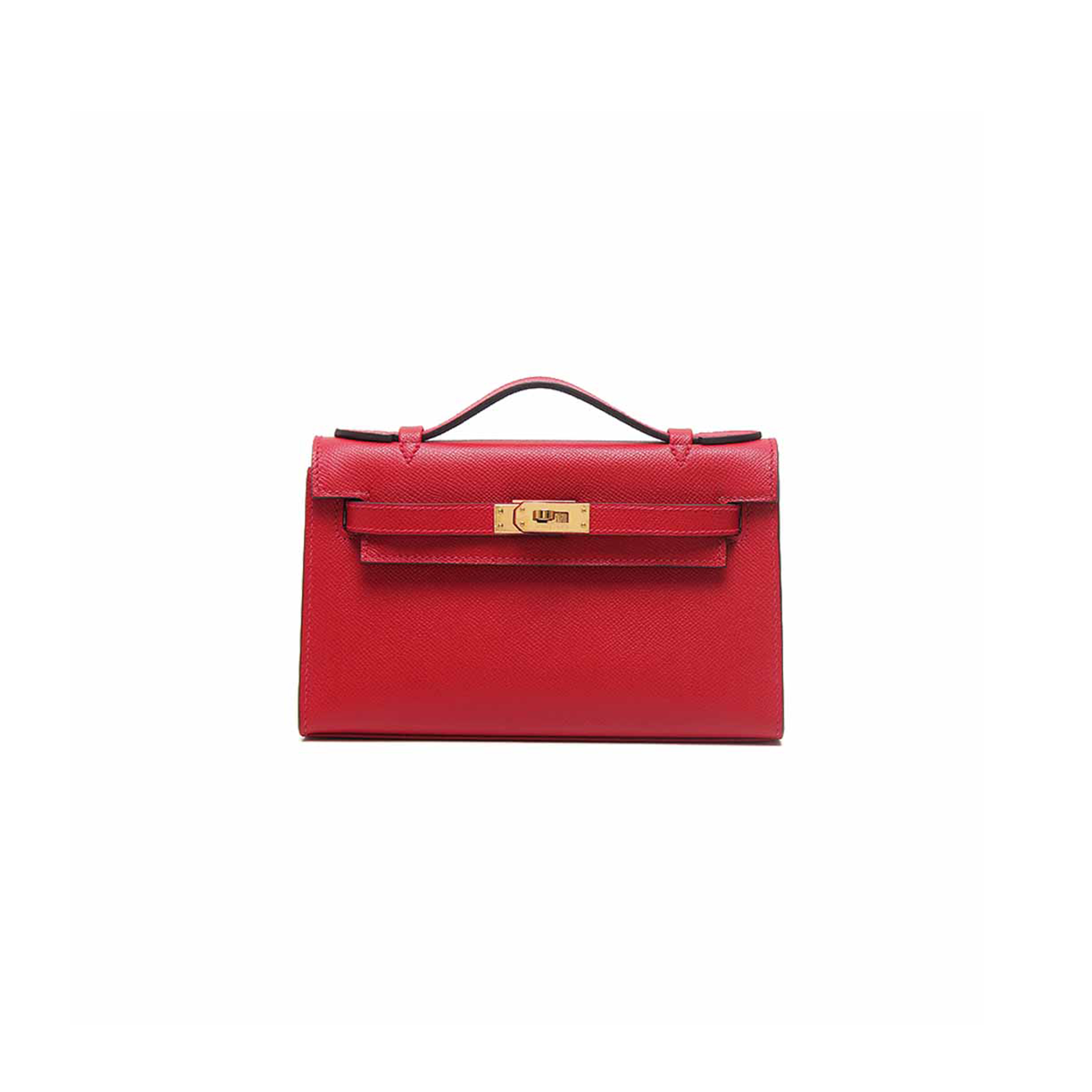 H**mes master kelly pochette 22cm with casaque red (22*14*7cm)